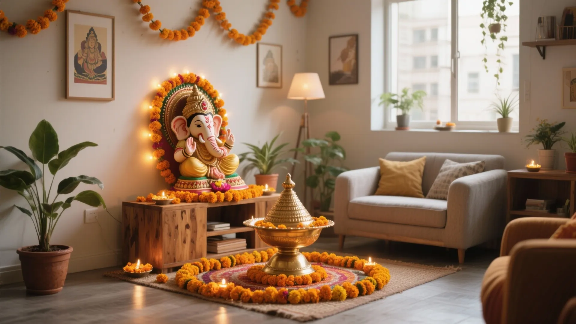 5 Simple Ganpati Decoration Ideas for Home 2022: Creative, budget-friendly Ganesh Chaturthi décor tips with a designer's touch