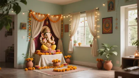 5 Simple Ganpati Decoration Ideas for Home