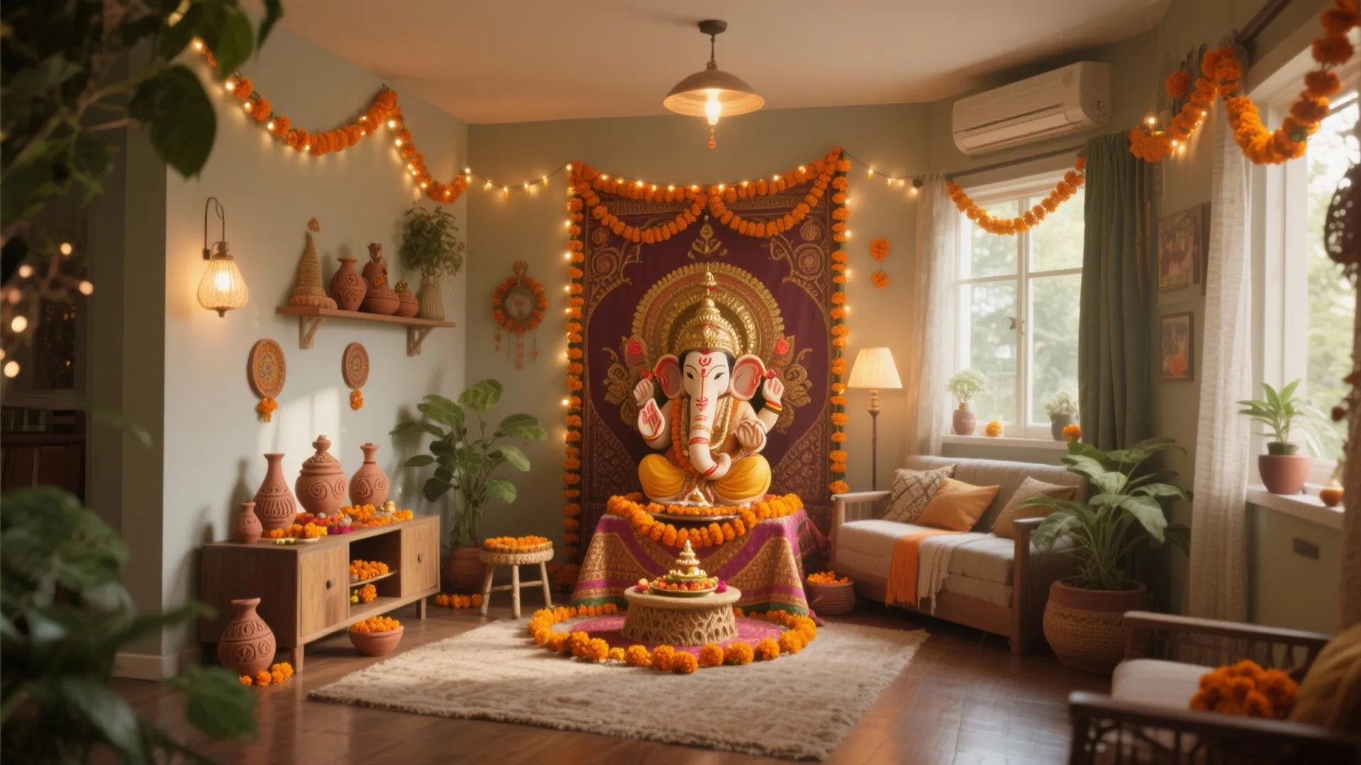 5 Creative Ganpati Decoration Ideas 2023: Festive inspirations that blend tradition and modern aesthetics for your Ganesh Chaturthi space