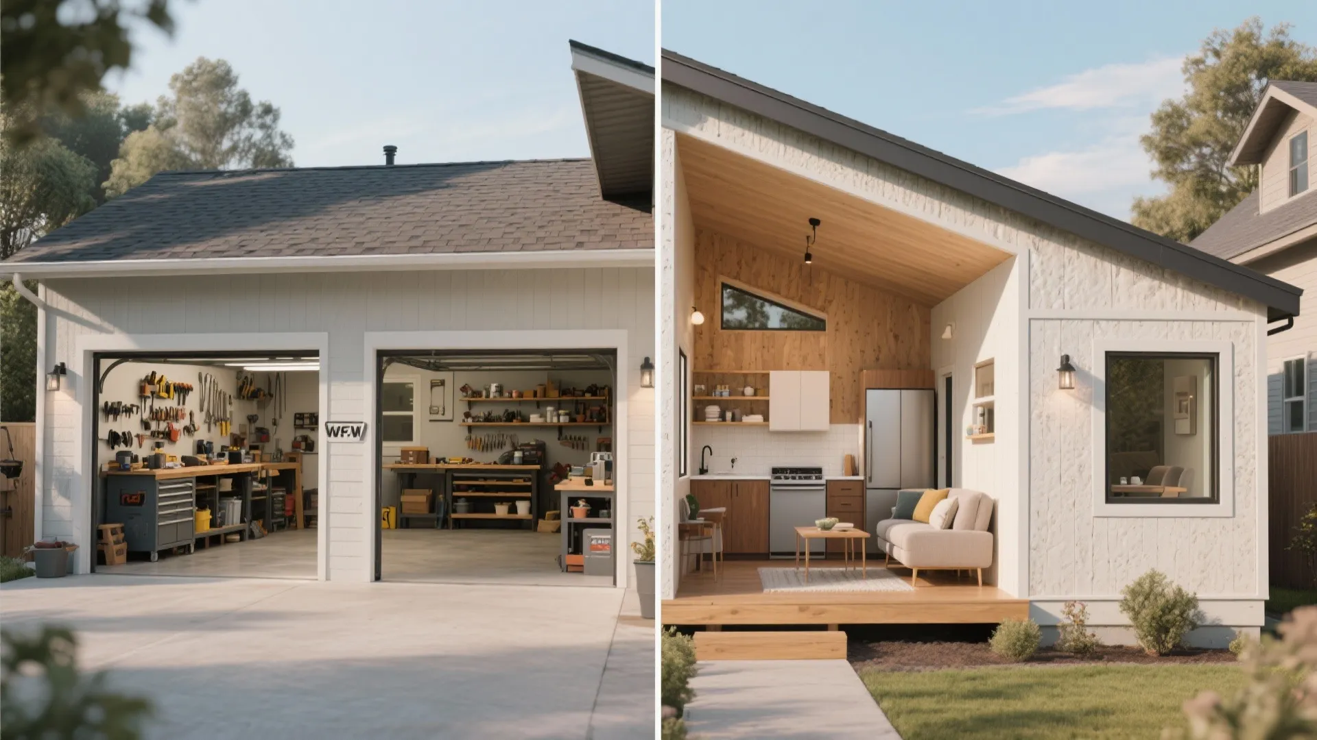 5. Flexible Garage/Workshop That Converts