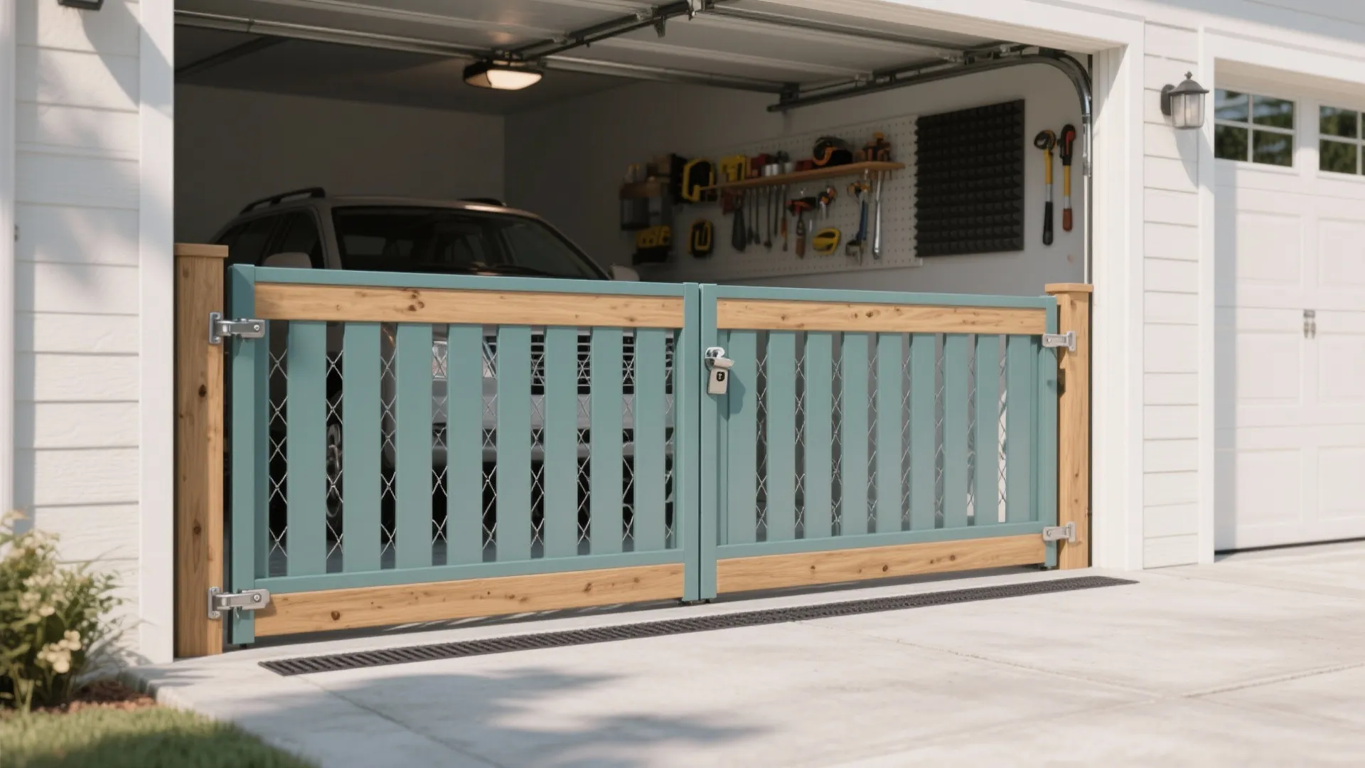 DIY Dog Gate for Garage Door: Easy Step-by-Step Guide: 1 Minute to Set Up Your Secure Garage Dog Gate