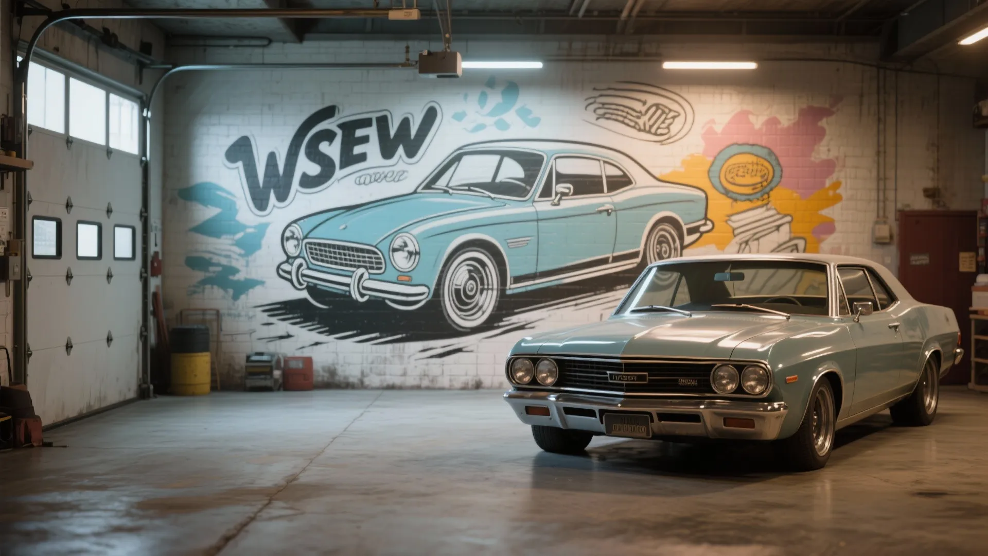 4. Mural or Stencil Focal Point