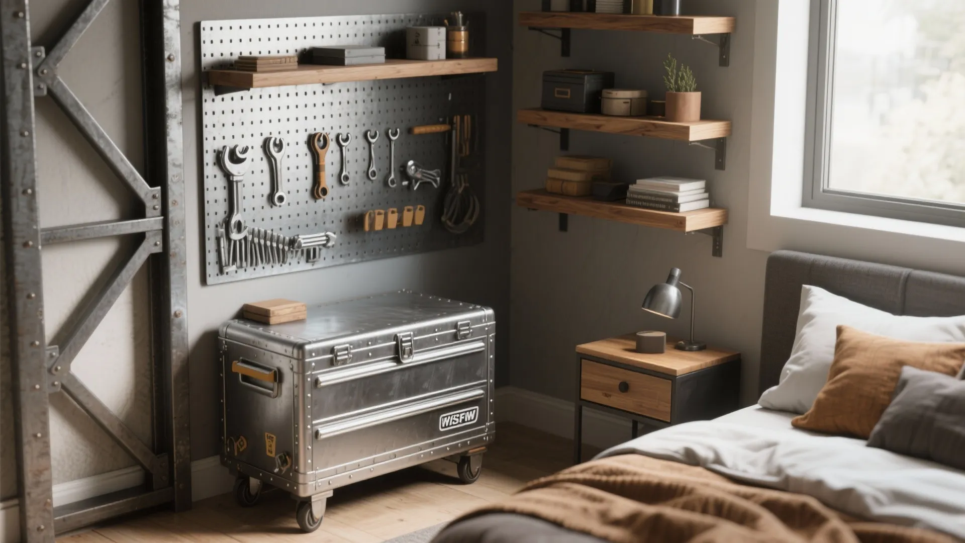 9. Functional Garage-Style Storage Solutions