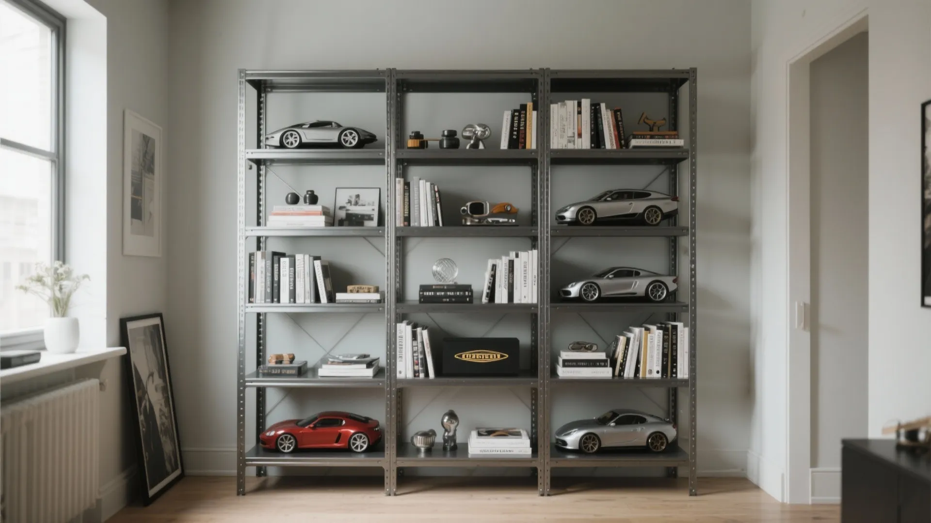 7. Industrial Garage-Style Shelving