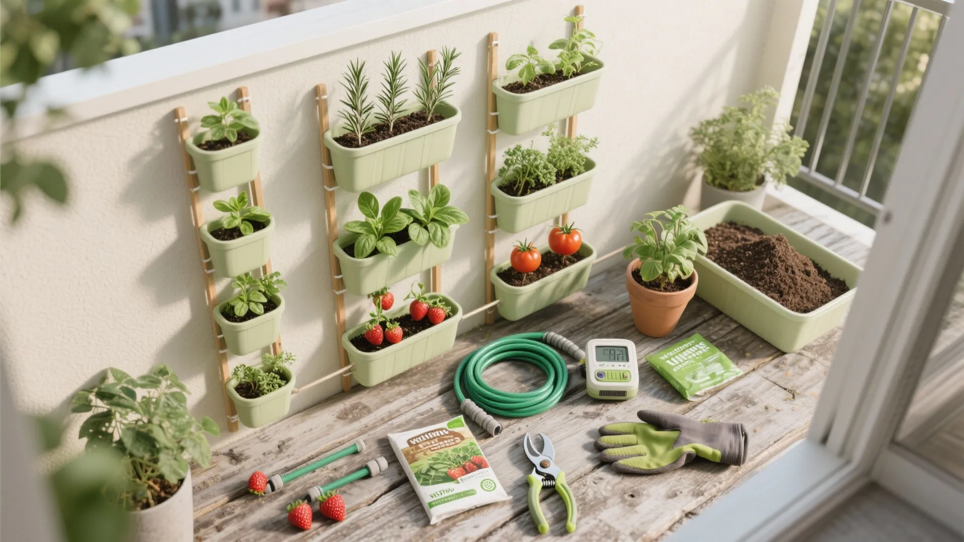 3) Vertical gardens and edible micro-greenscape