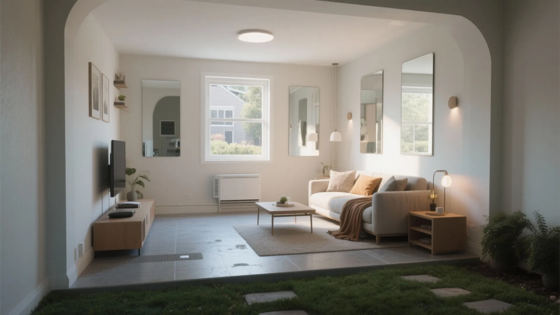 2. Search for basement or garden-level 1-bed units