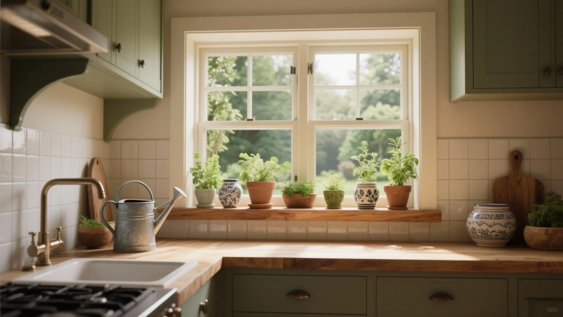 1. Garden Window for Herbs and Display