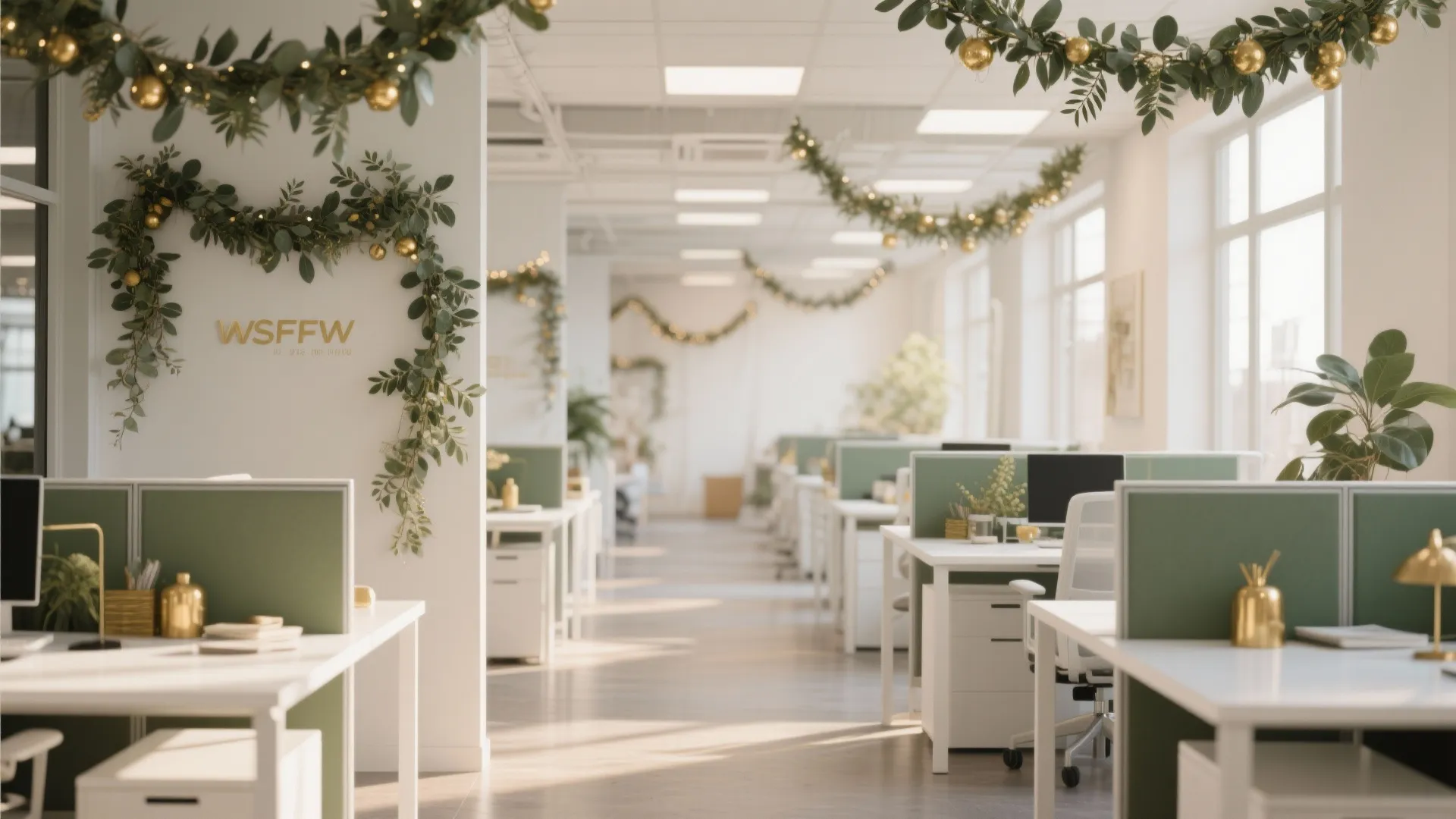 2. Garland Along Workstations