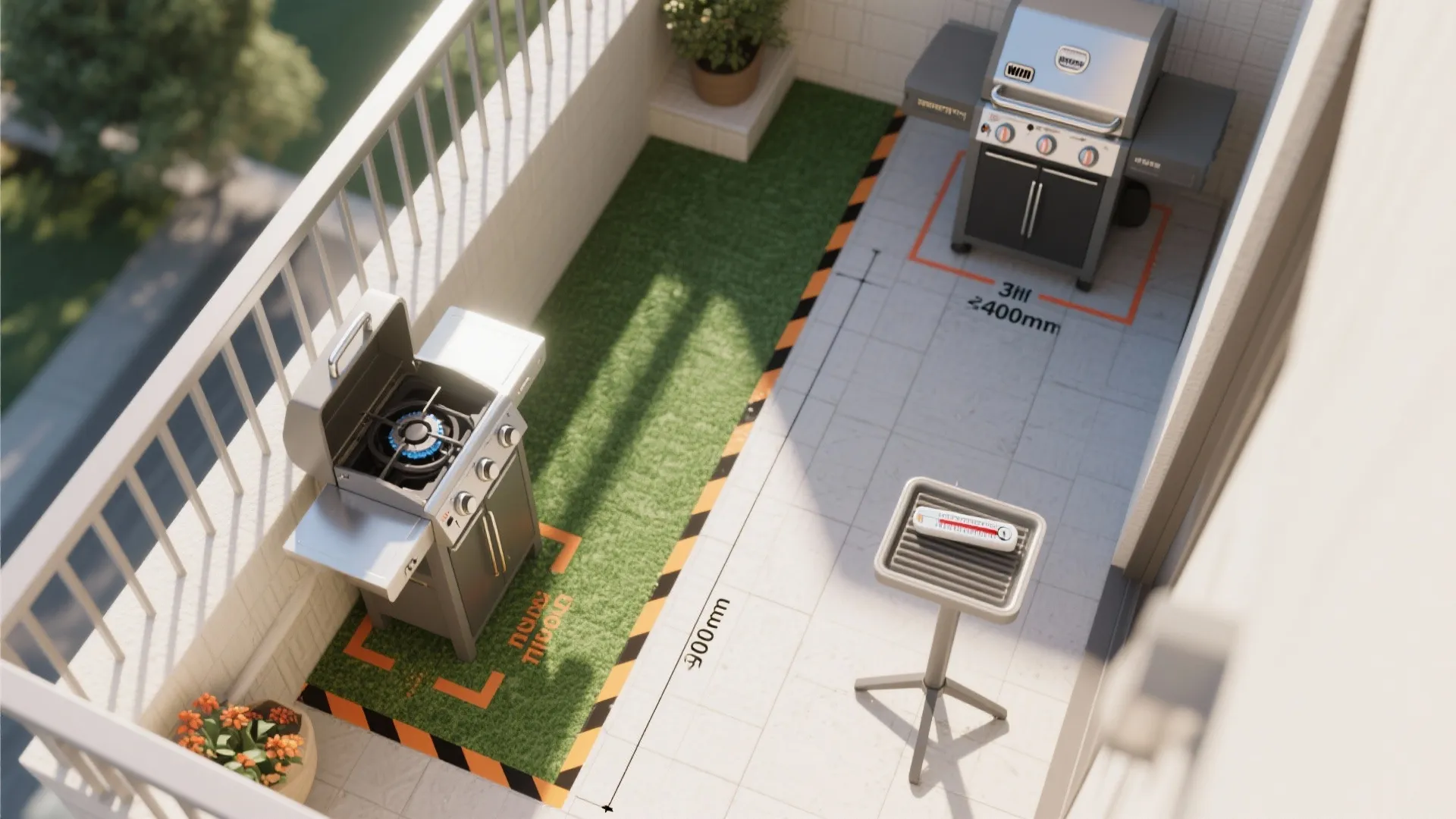 Compact Gas (Where Allowed) + Fire-Safe Clearances