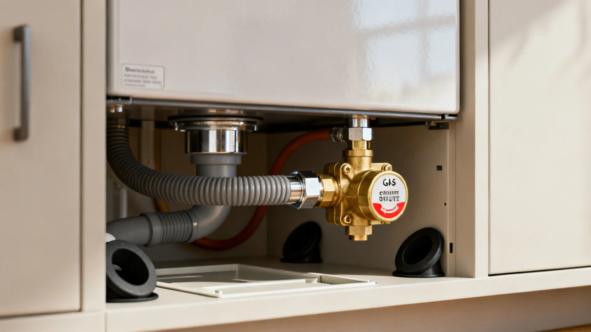 3) Gas line routing, shut-off access, and materials