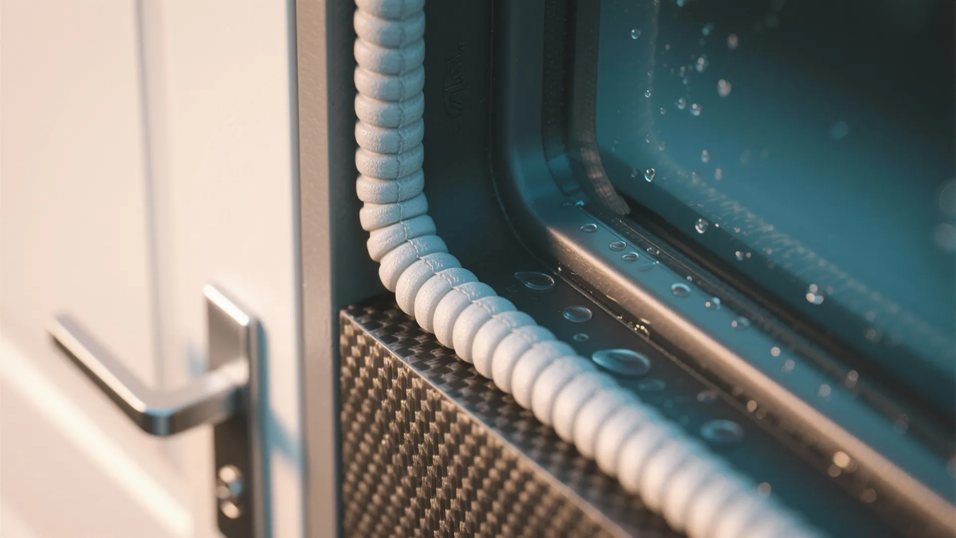 High-humidity fiberglass-reinforced door with gasket seal