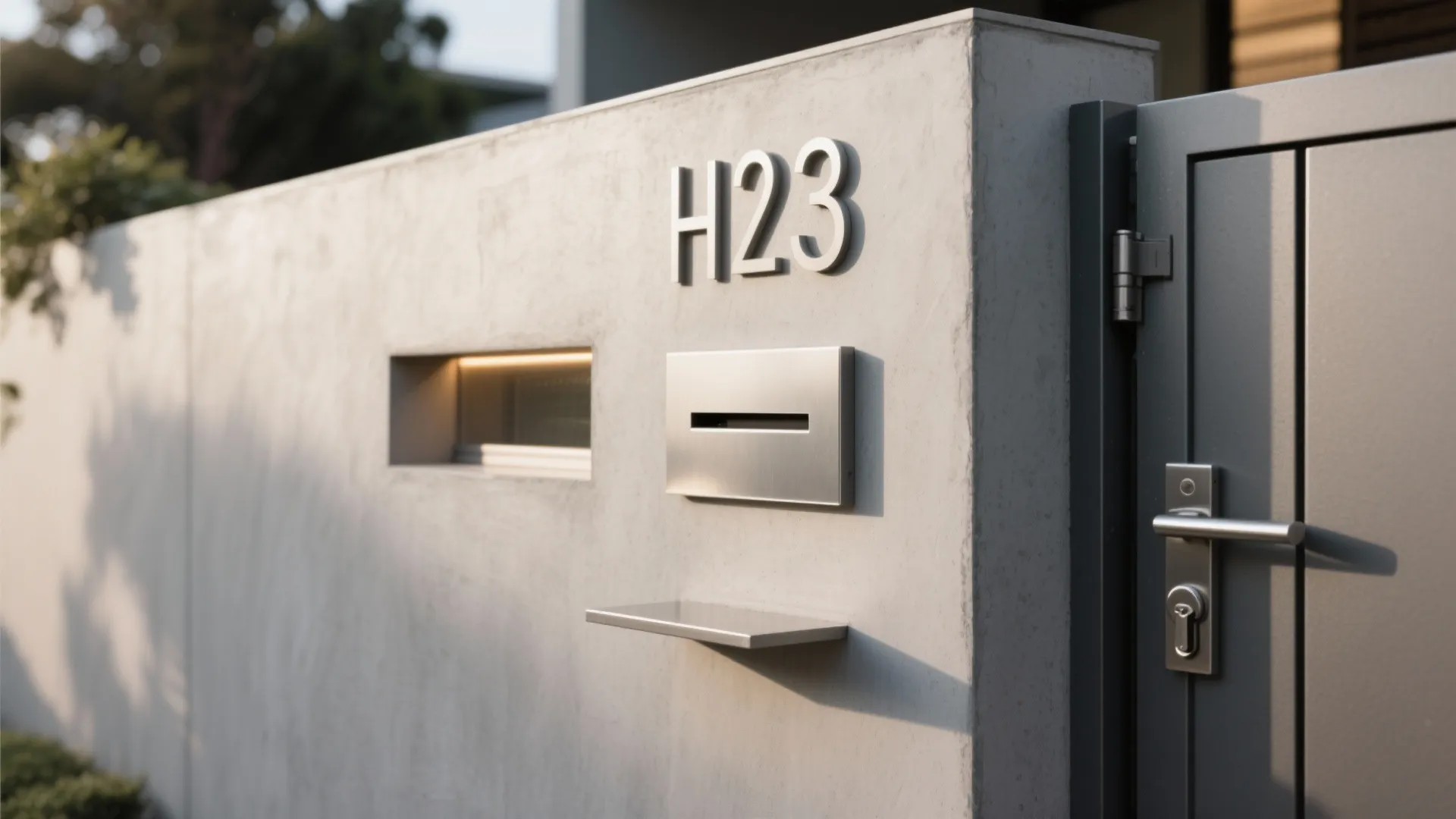 Idea 5: Clever details—house numbers, mail, seating, and the gate