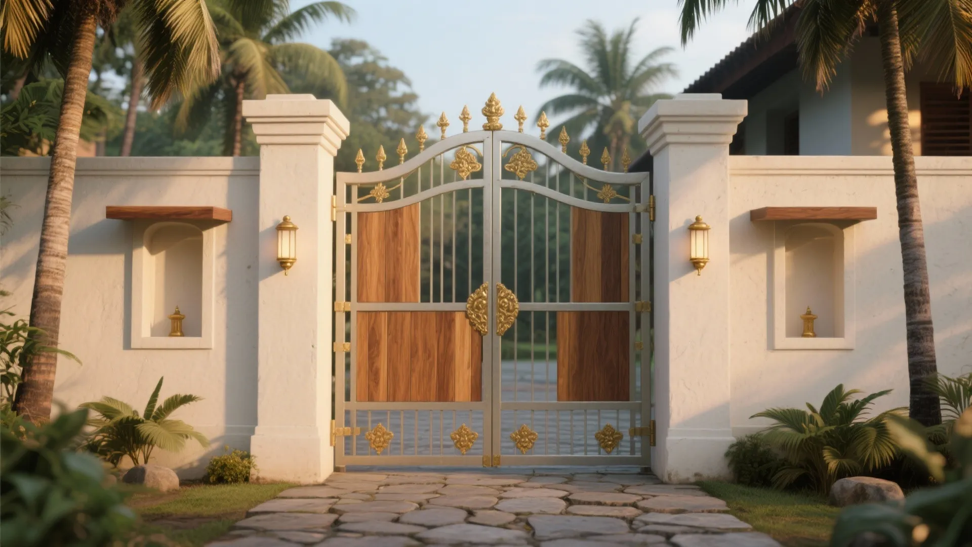 Ornamental Gates and Lamp Niches