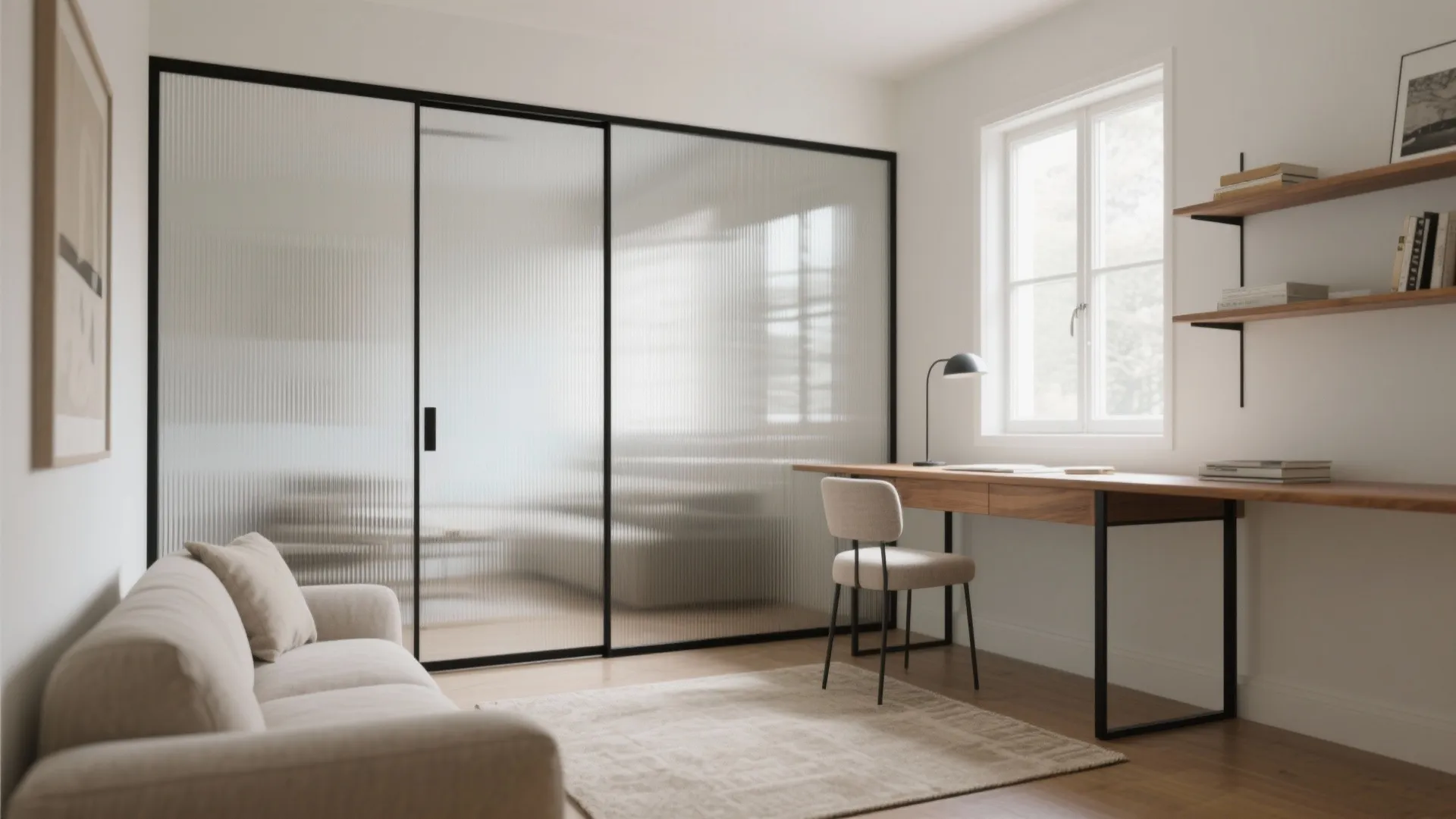 Glass partitions for light without living-room noise