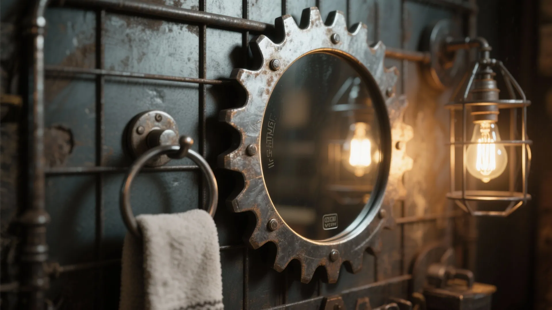 4. Gear-Shaped Accents and Lighting