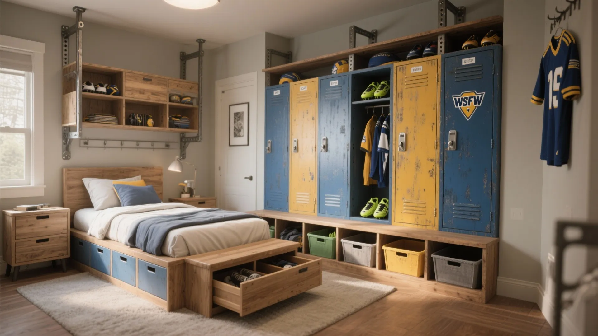 2. Multi-Use Furniture with Gear Storage