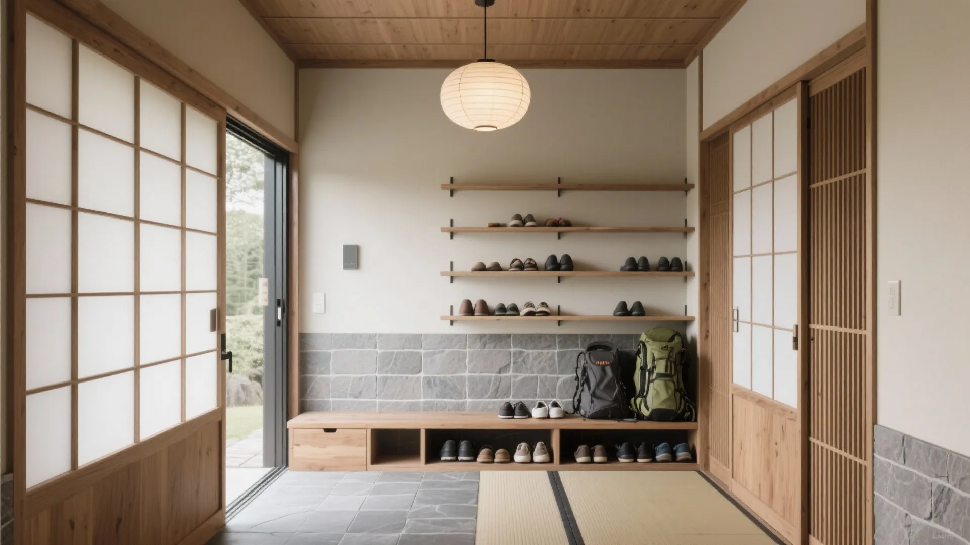 玄関と土間を分節する：“外を受け止める”収納設計（東京小户型の知見を流用）