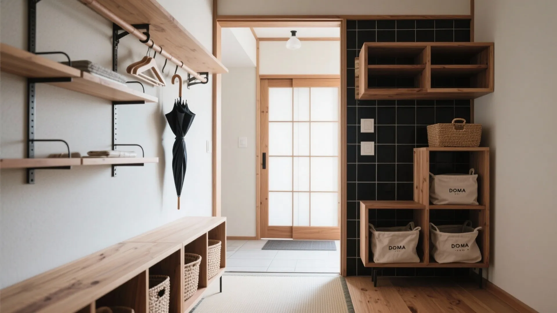 玄関一体の“土間収納”で散らからない｜東京小戸型と収納技巧