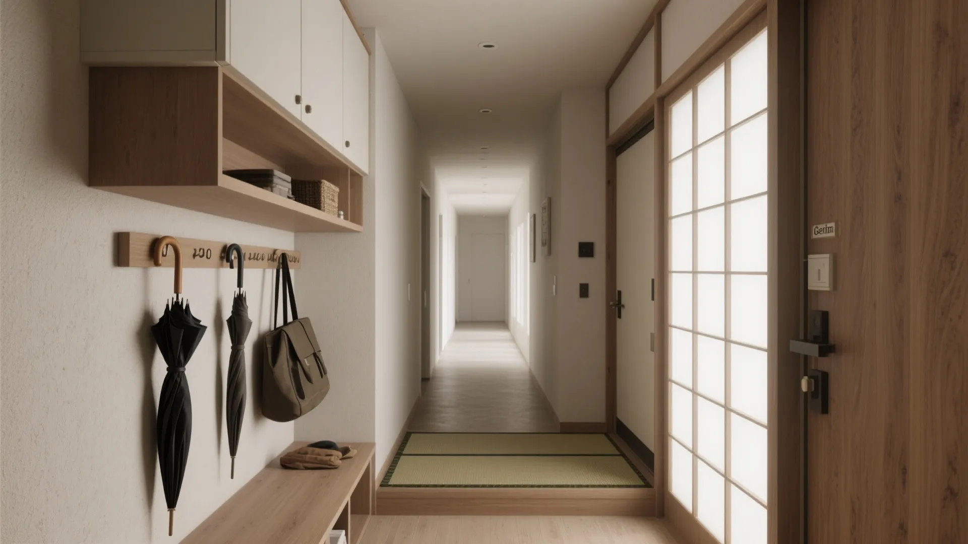 Tips 3: 玄関〜廊下を“機能の直線”に（收纳技巧）