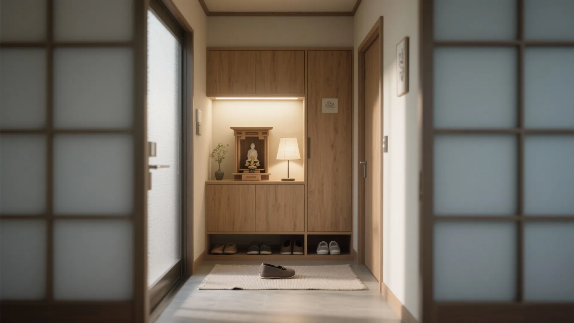 Tips 1: 玄関ニッチを祈りの入口にする（東京小戸型×日式風格）