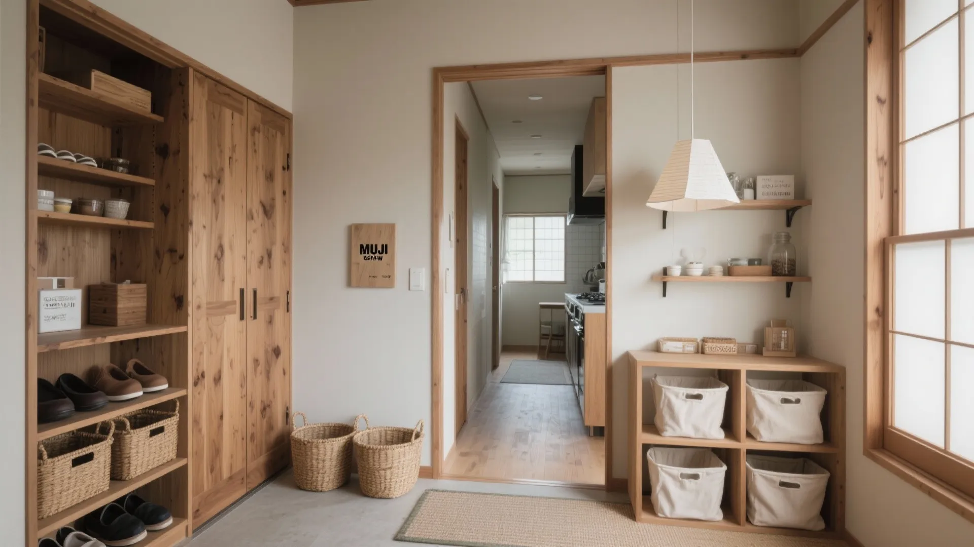 Tips 1: 玄関〜キッチンの動線を一本化（動線規模の最適化と日式風格）