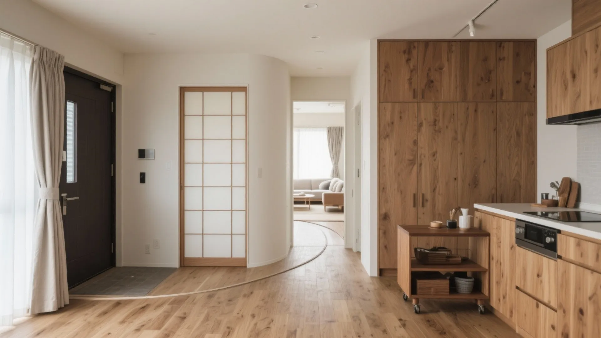 Tips 1: 玄関〜LDKの動線を一本化し、家事の“回遊路”を作る（動線プランニング）