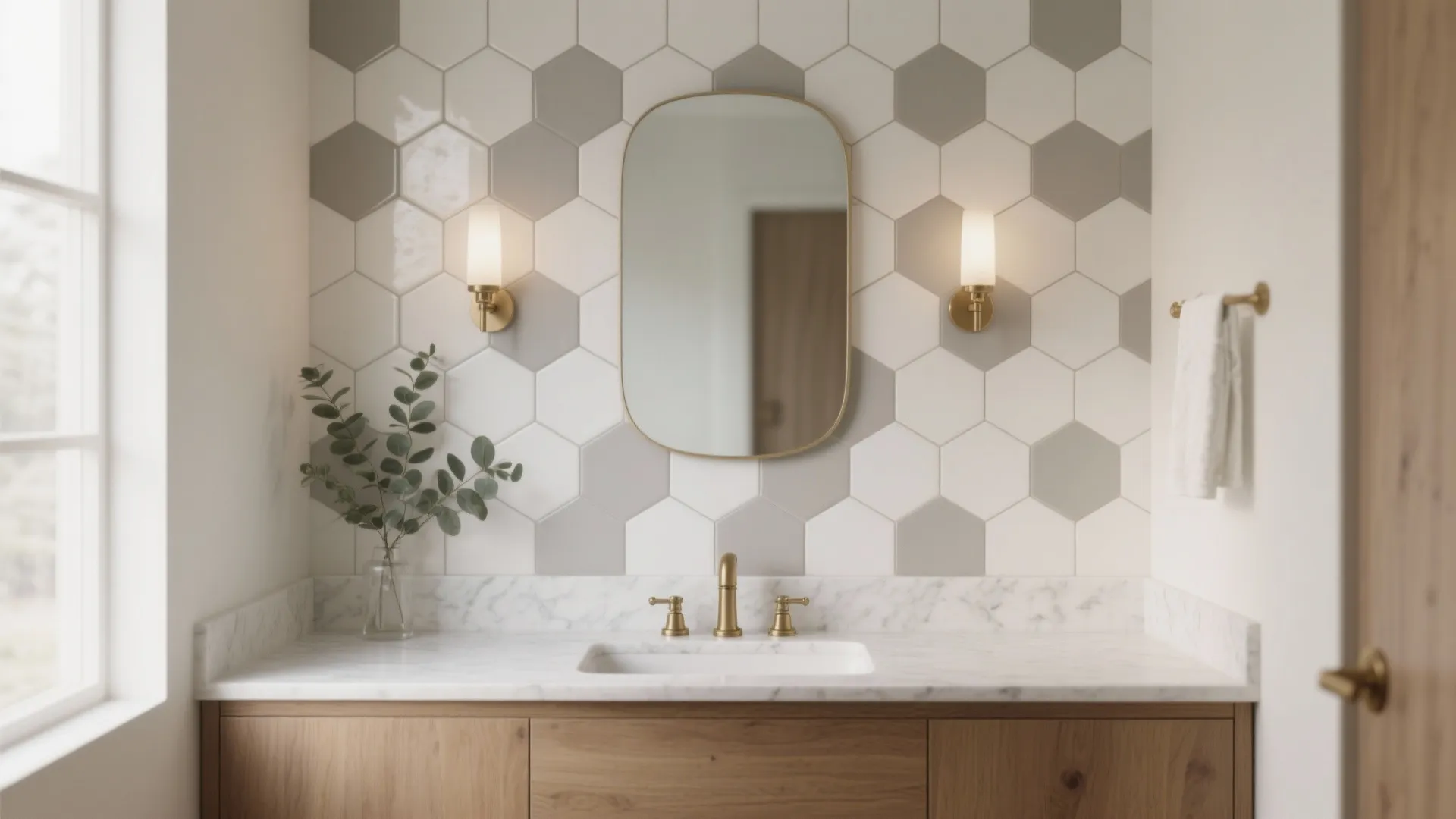 Geometric Mosaic Accent Wall