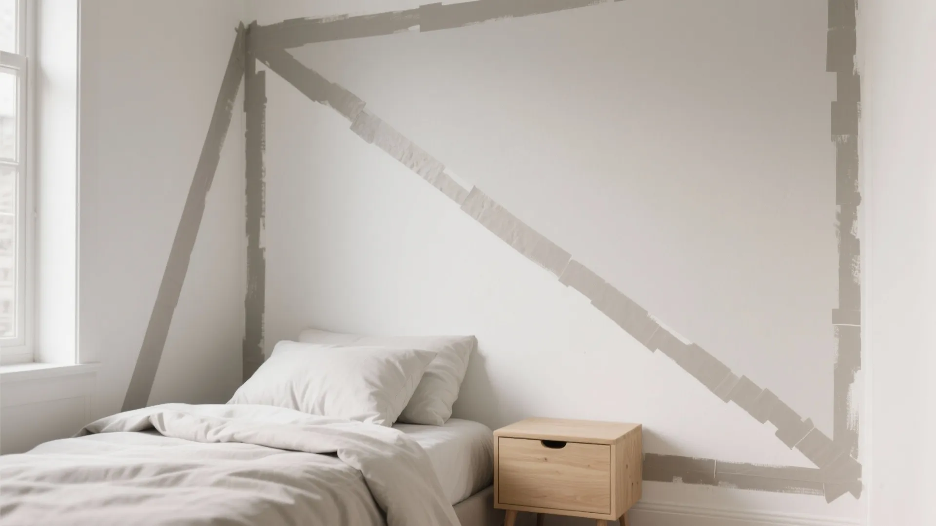 Geometric Monochrome Patterns for Tiny Bedrooms