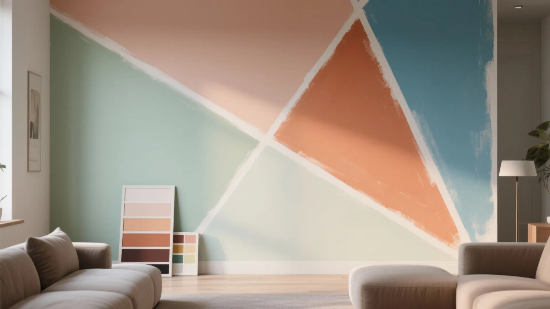 4. Geometric color blocks — modern, adaptable, and easy to refresh
