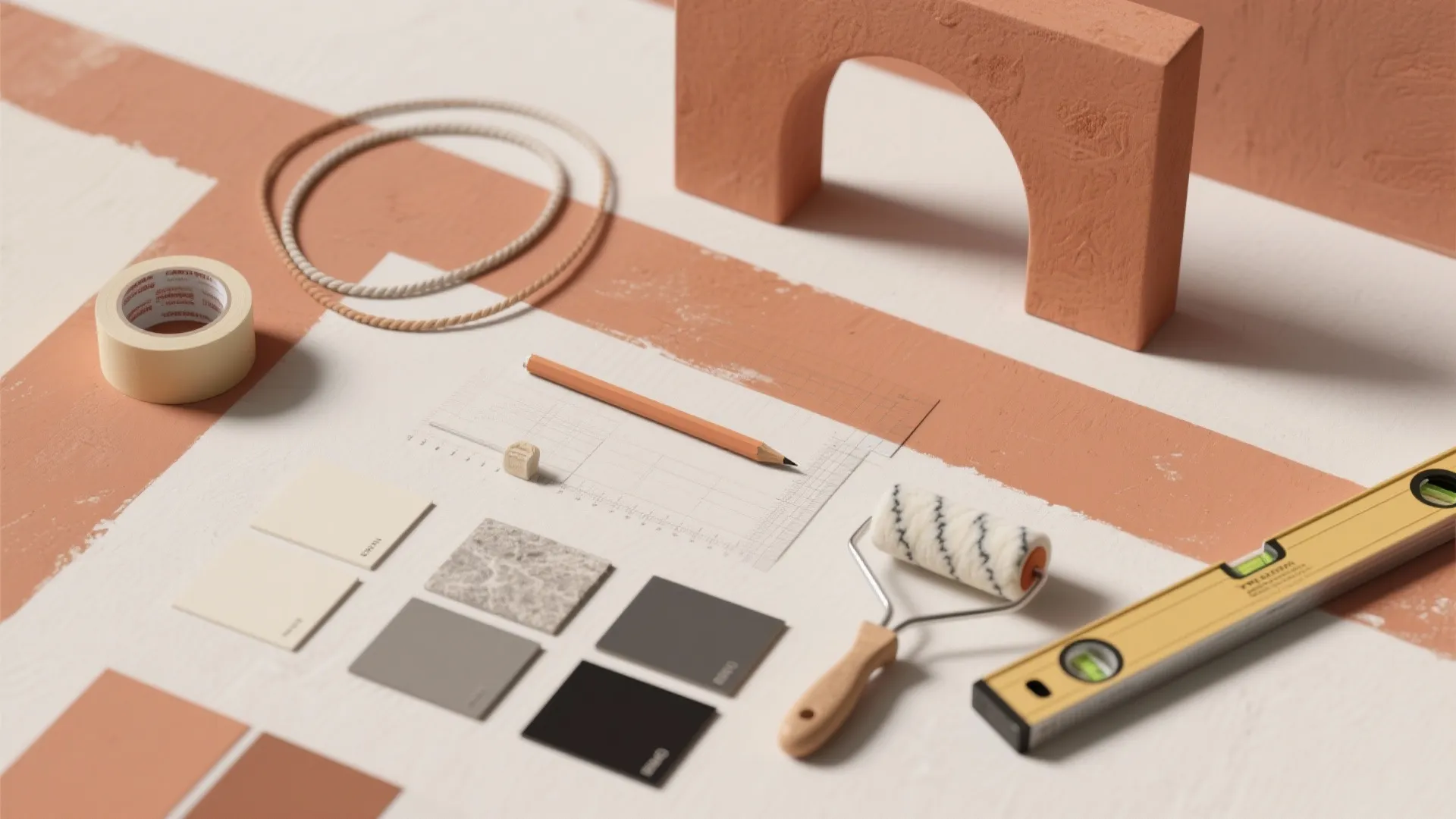 Geometric Terracotta Arch and Stripe Patterns