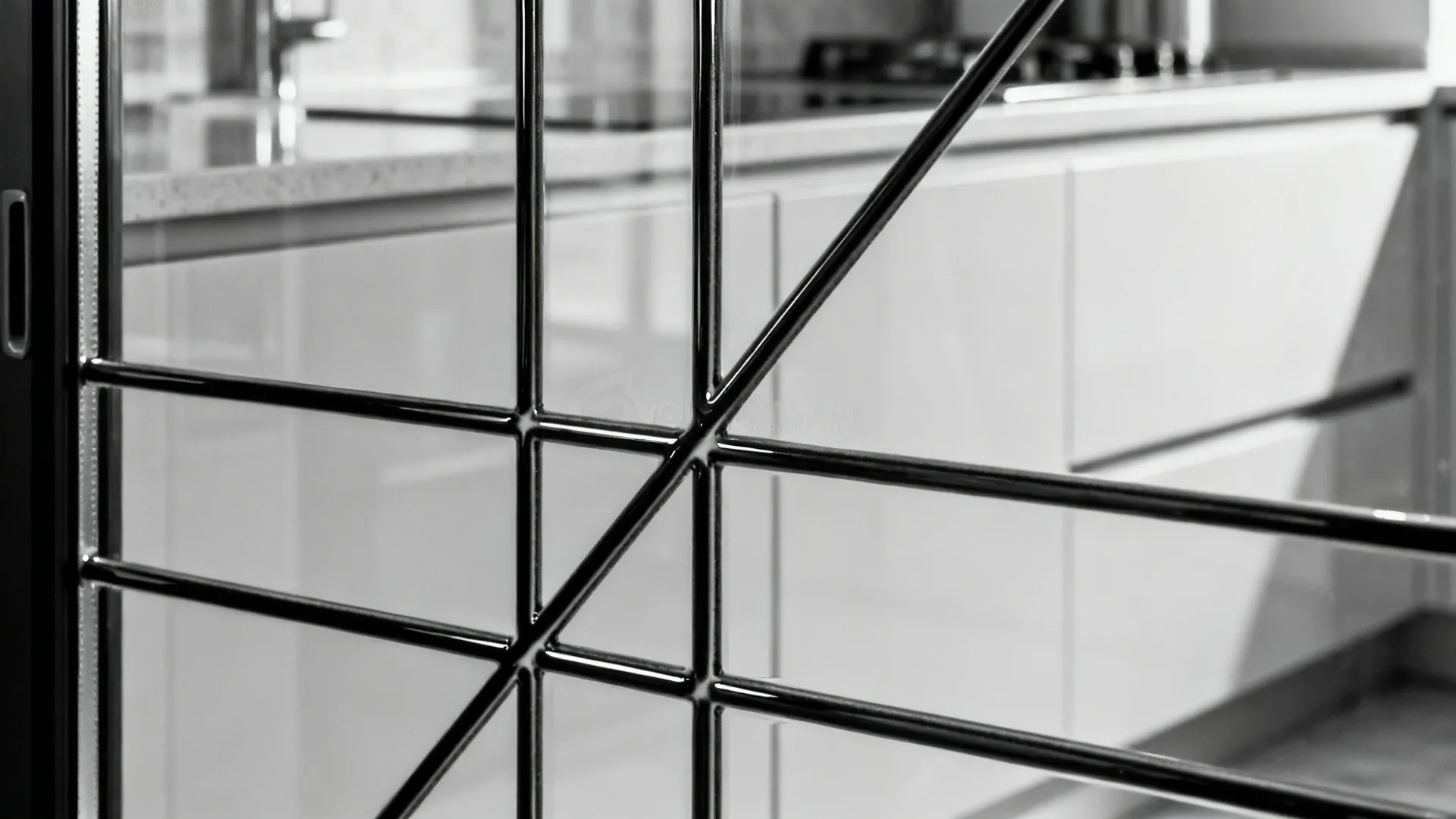 Geometric linework in monochrome