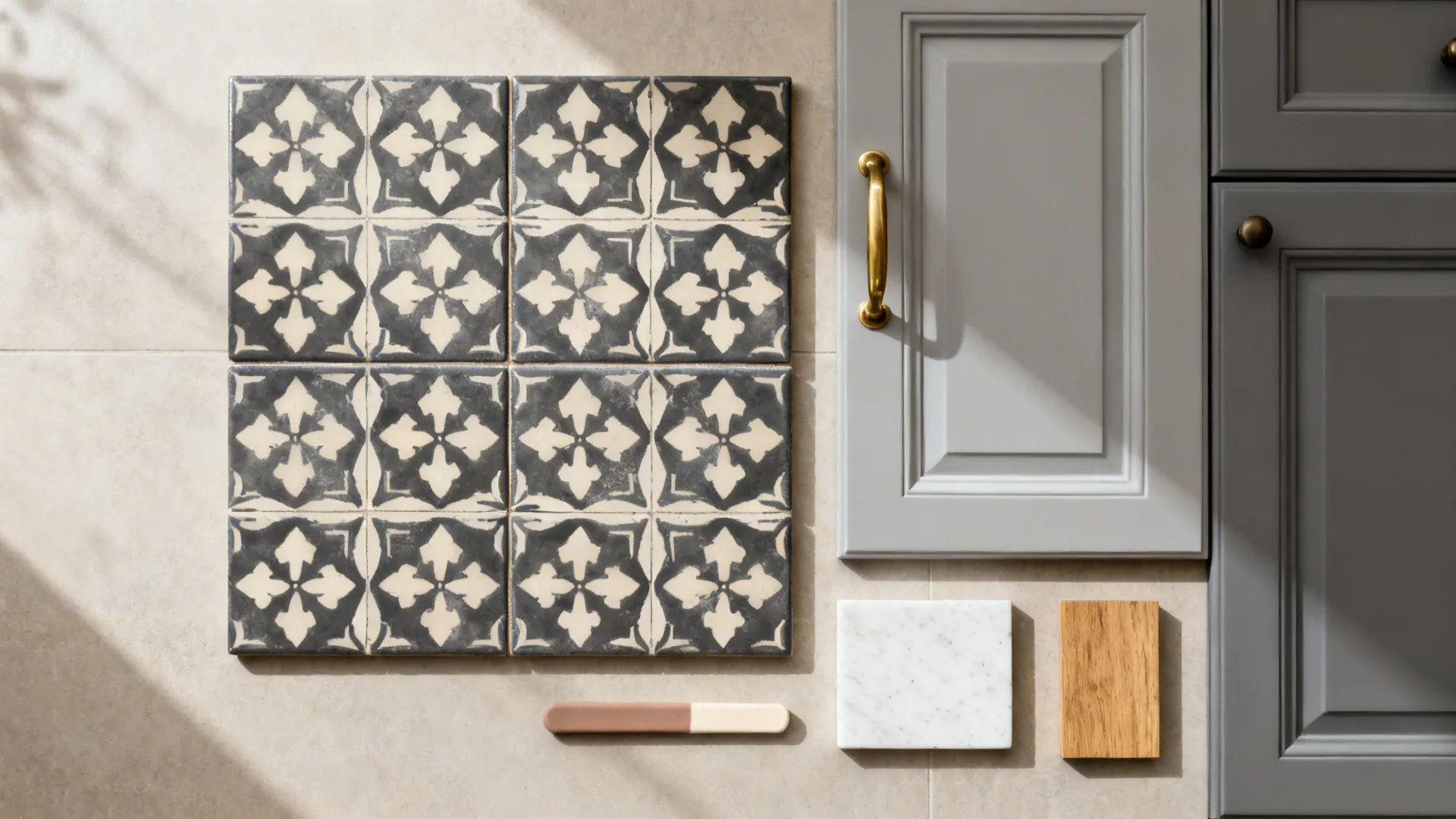 5) Geometric encaustic-look pattern for personality