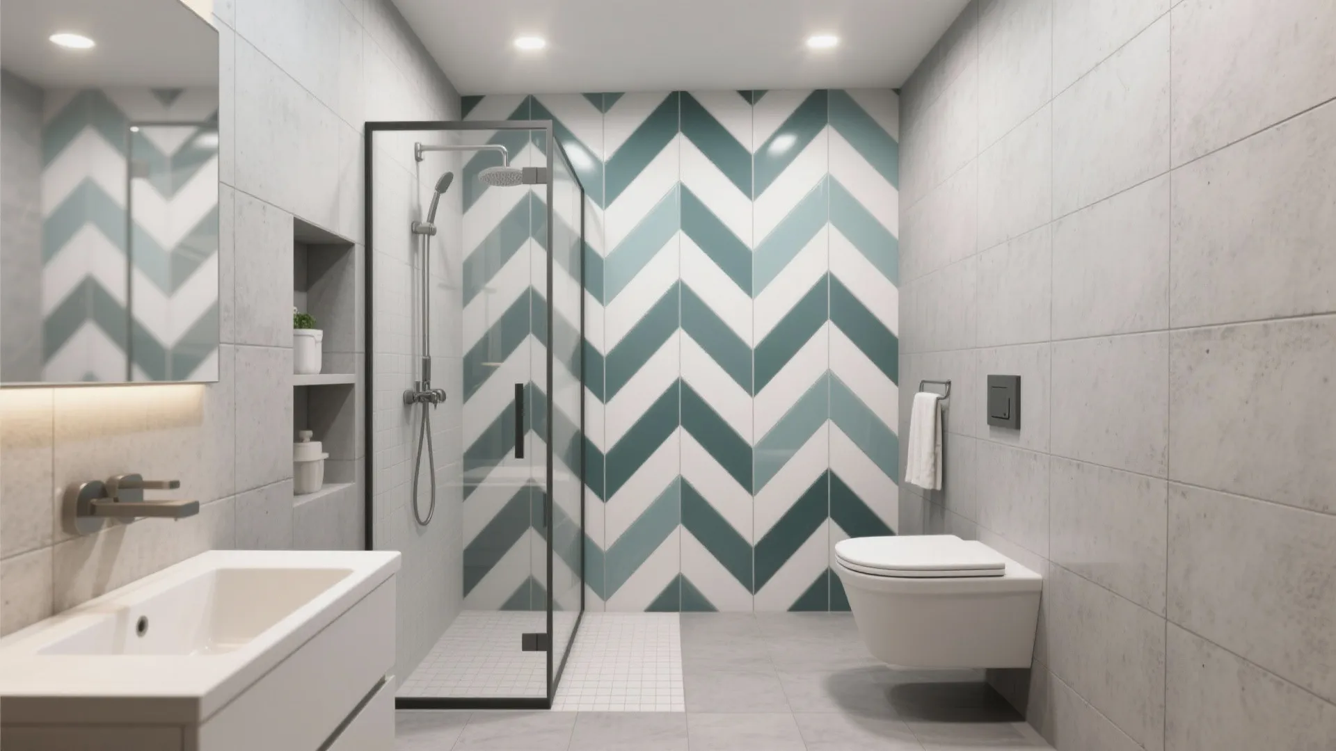 Geometric digital mosaics to zone and shape small spaces