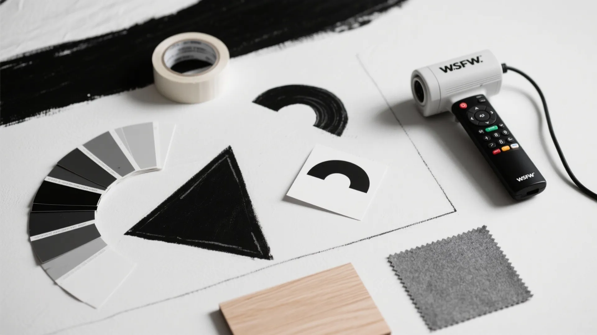 Monochrome Geometric Murals That Zone Without Walls