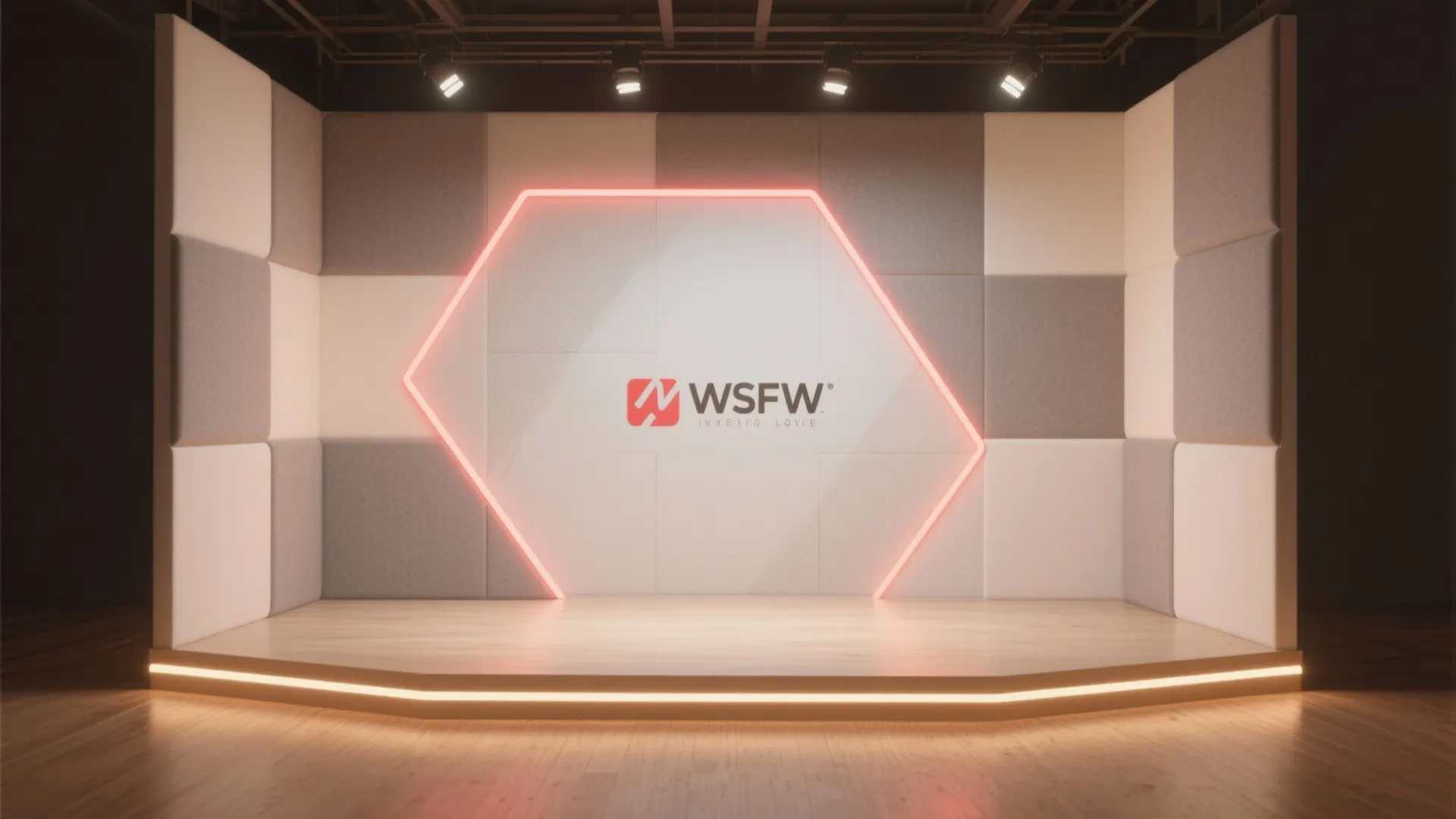 Minimalist Backdrop with Geometric Panels