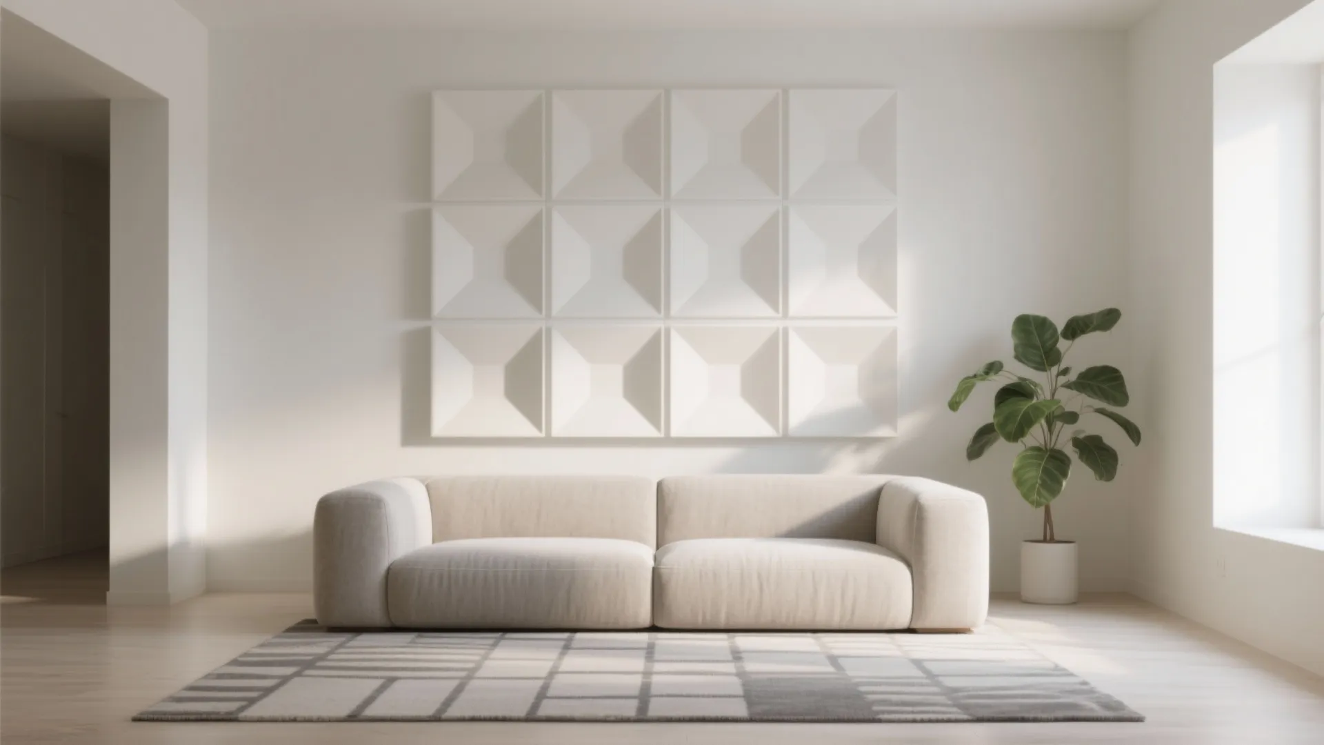 Geometric POP Wall Panels For The Living Room