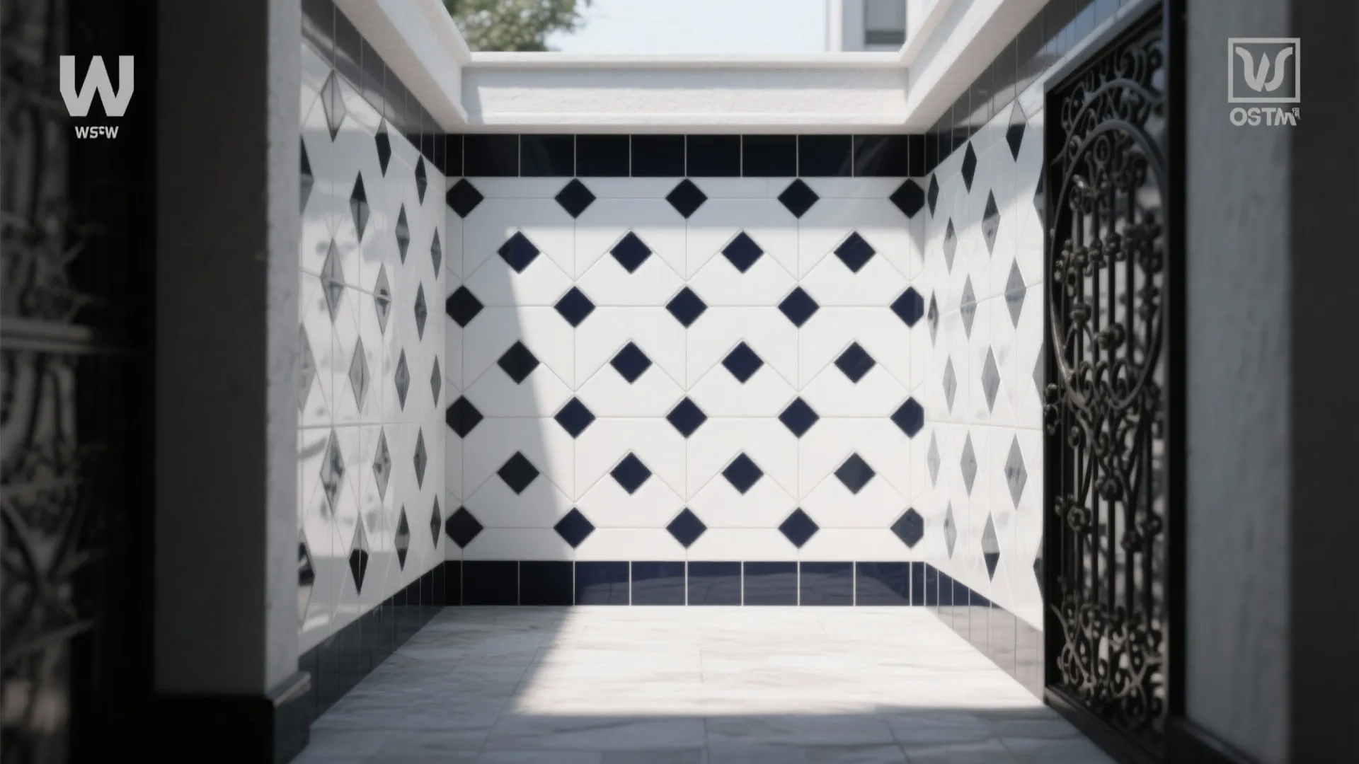 Bold Geometric Porcelain Patterns
