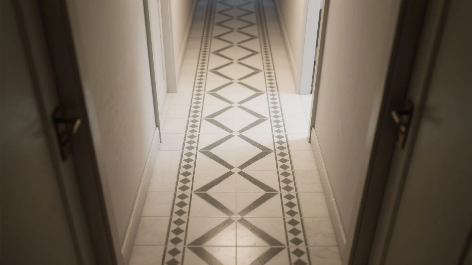 Geometric Tile Runner to Define the Path