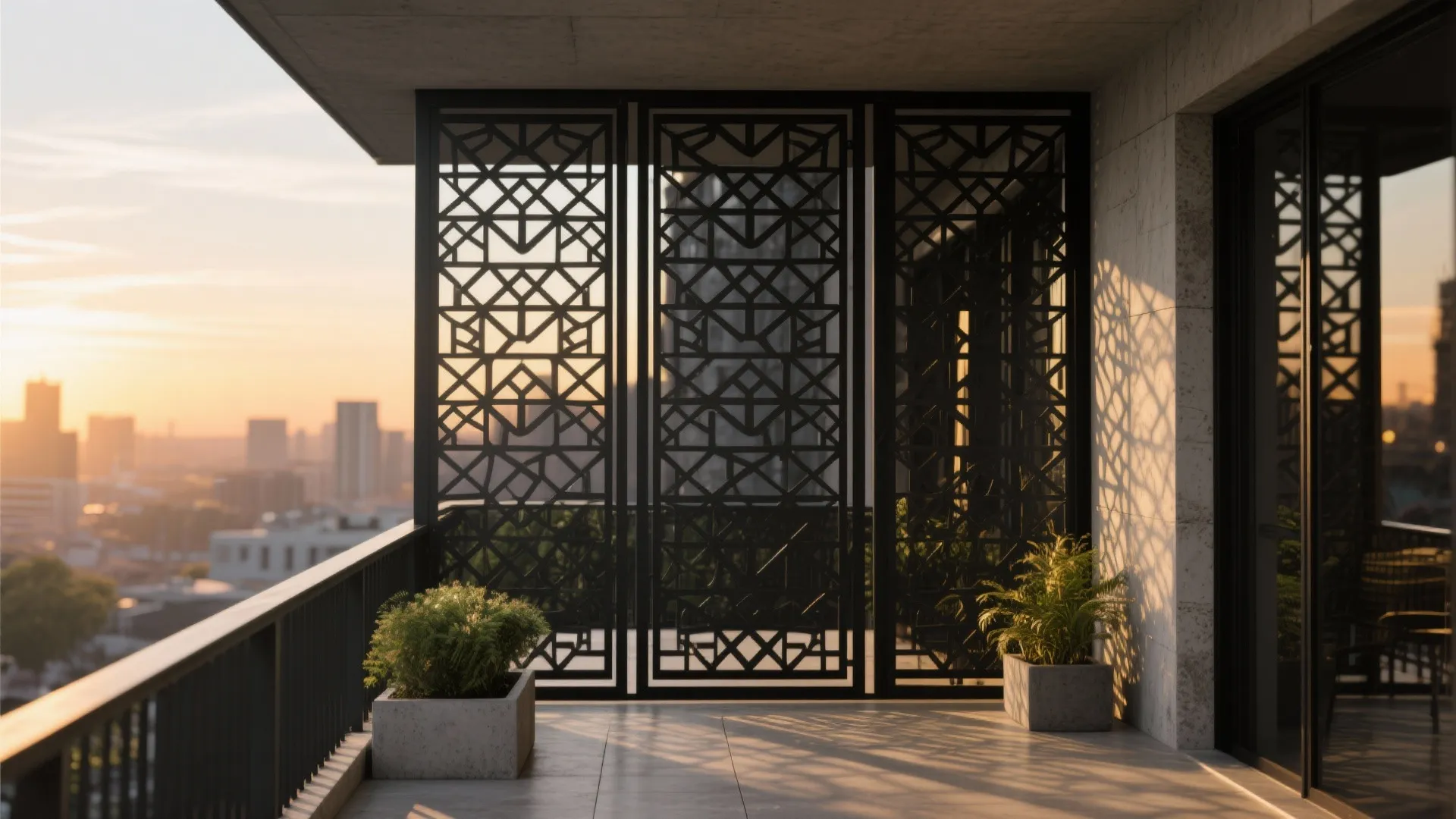 Laser-Cut Geometric Iron Screens