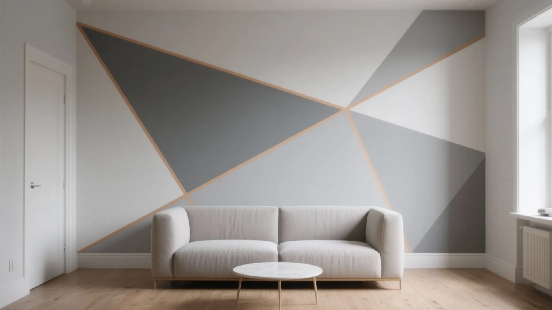 Geometric Minimalist Stencil Walls