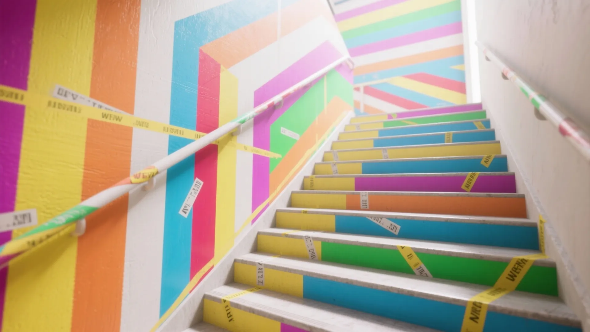 3. Bold Geometric Stripes to Add Rhythm