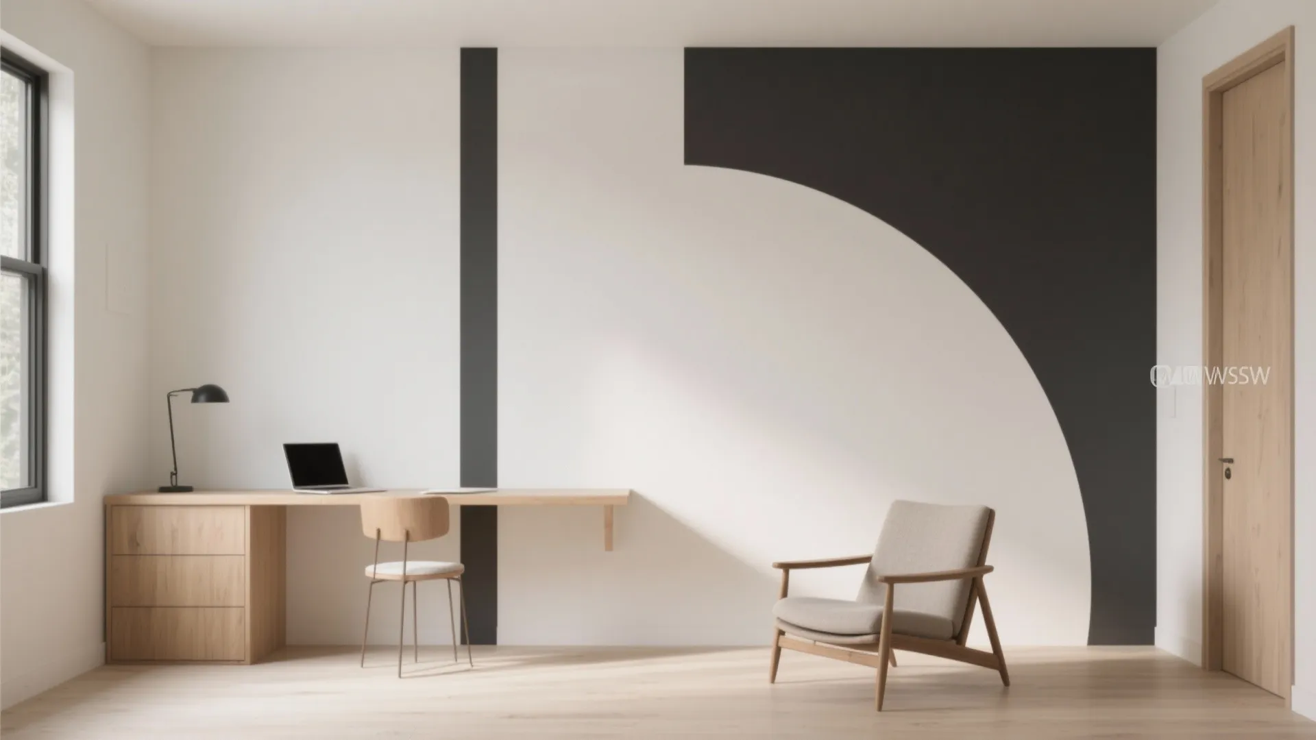 Minimalist geometric decals for clean zoning