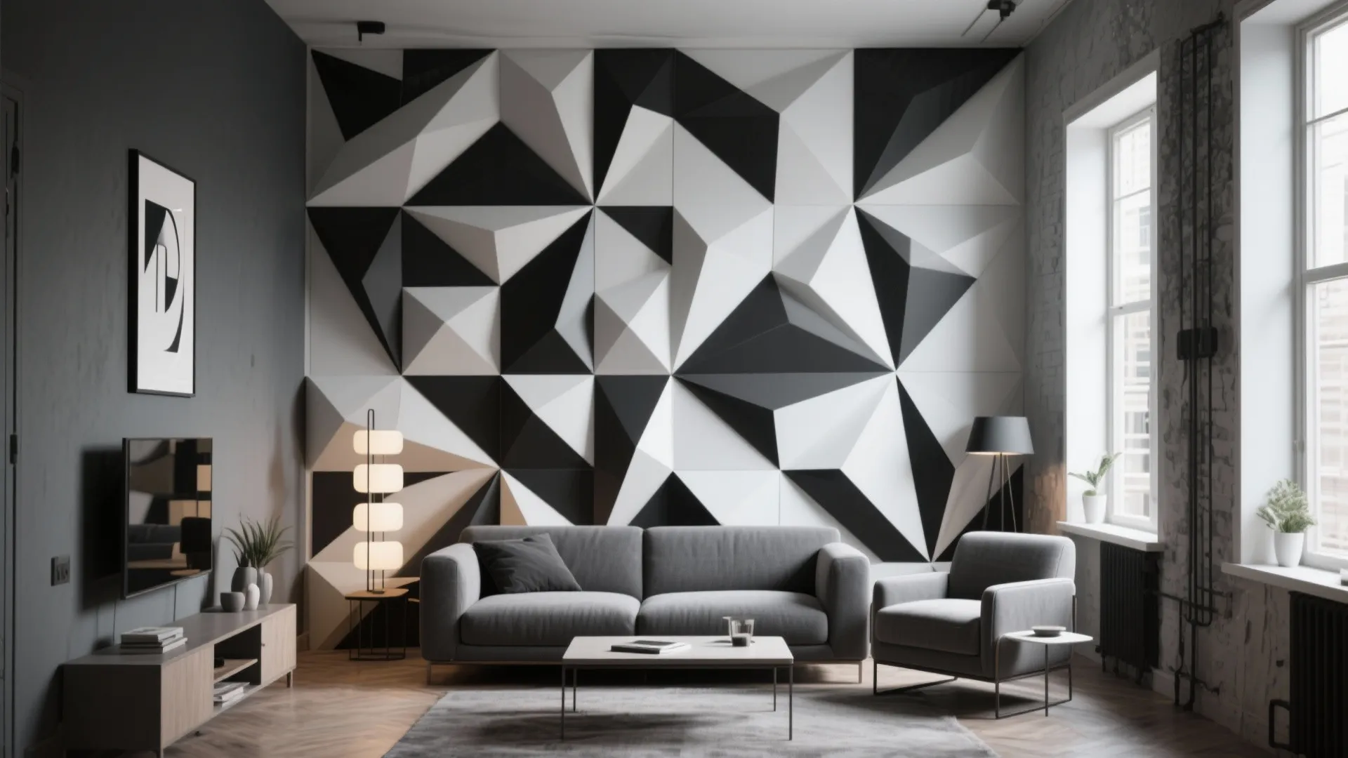 Geometric 3D panels for a modern punch