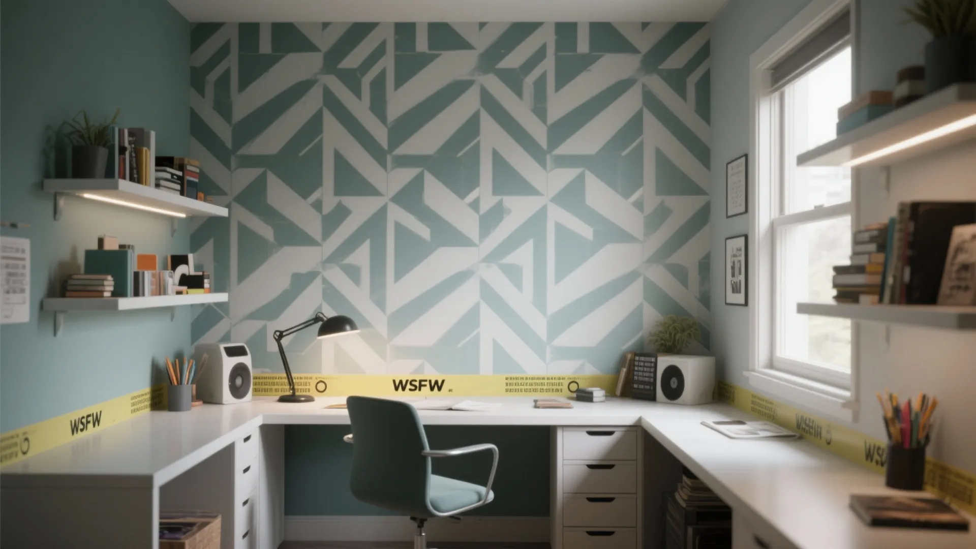 Crisp Geometric Roller Patterns for Modern Accents