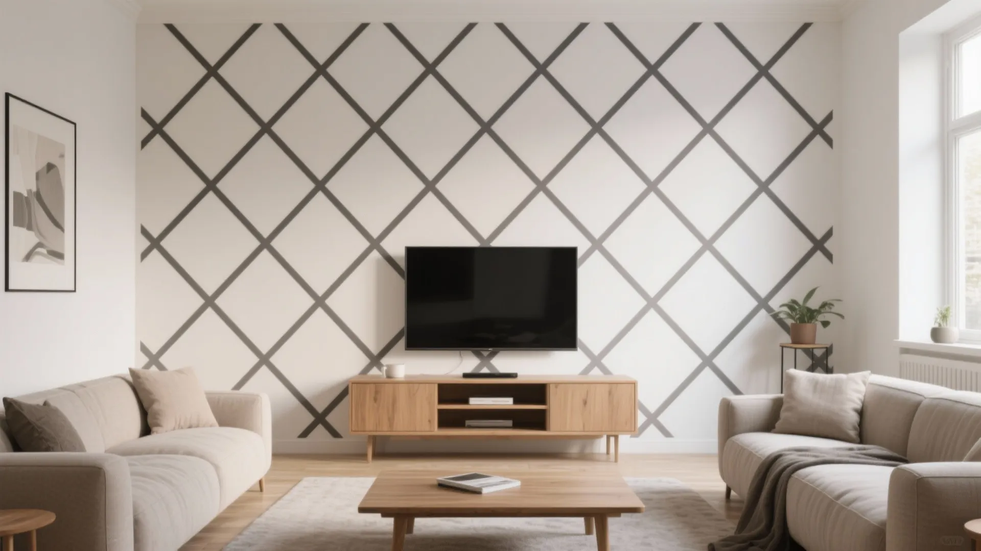 Modern Geometric Accent Wall