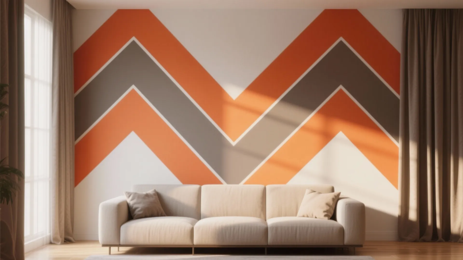 Bold Geometric Accent Wall