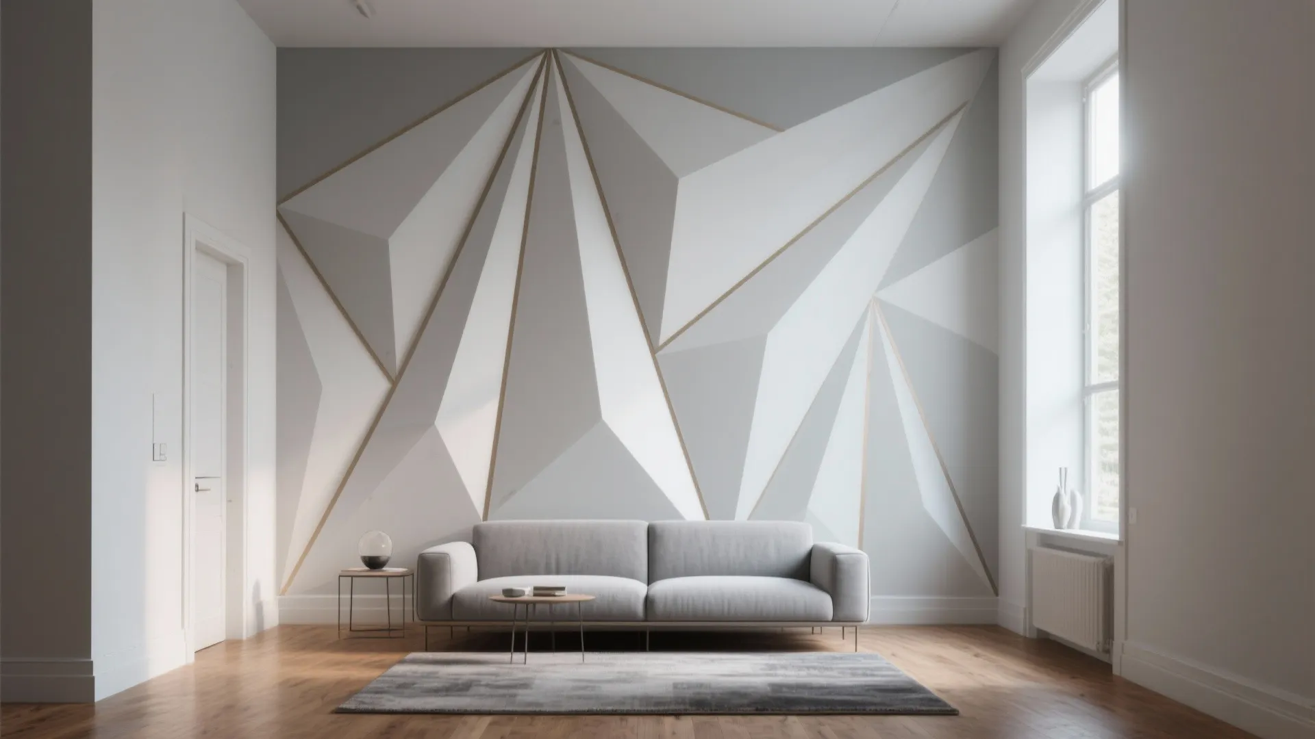 1. Geometric Accent Wall