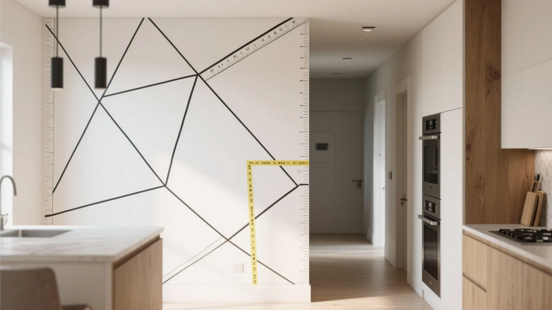 2. Geometric Accent Walls