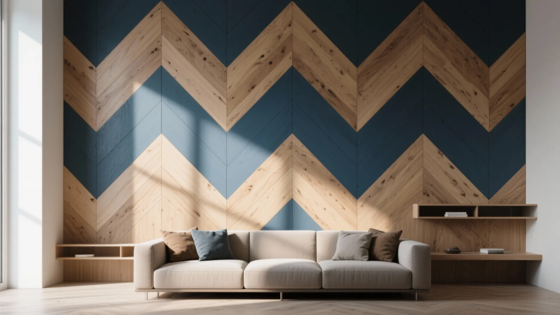 3. Geometric Accent Panels for a Statement Wall