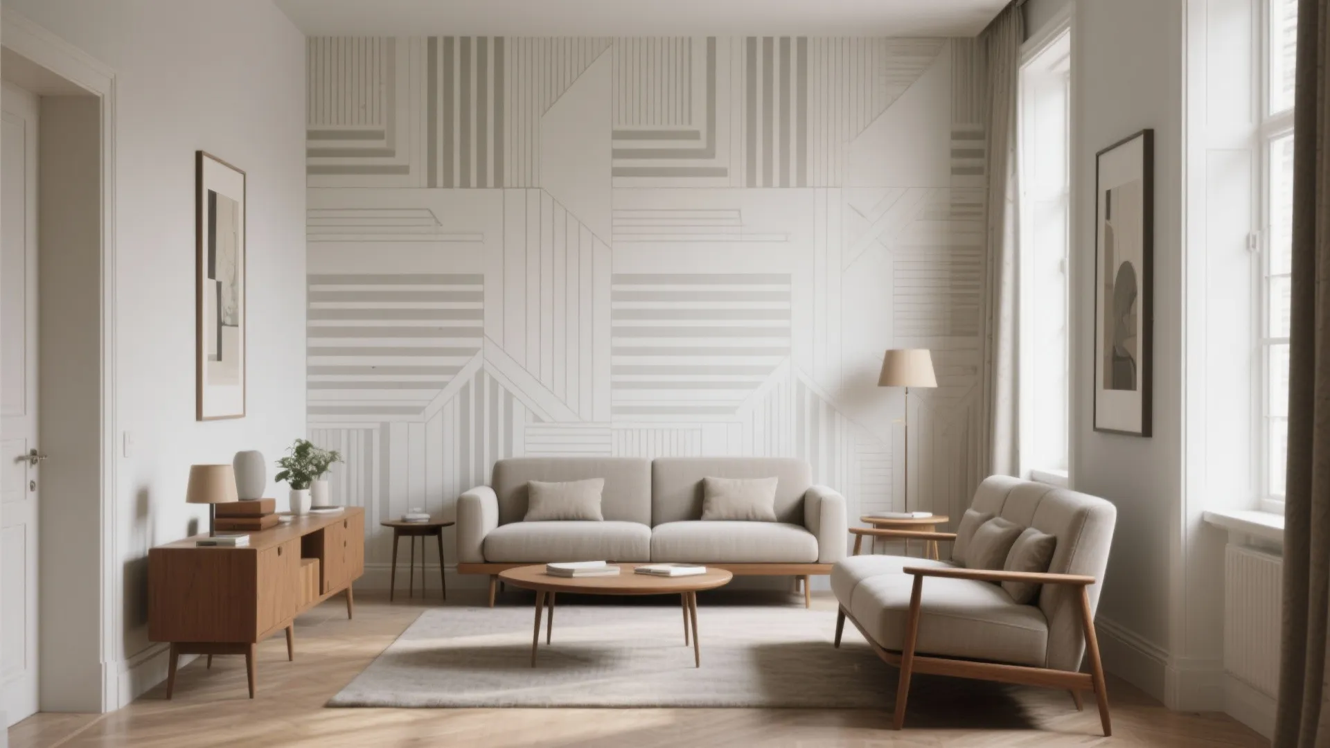 3. Geometric Accent Wall